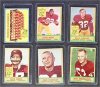 Football Cards 6 different 1963 Topps Washington R