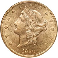 $20 1890-CC PCGS AU55