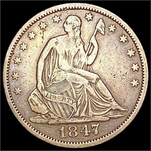 1847-O Seated Liberty Half Dollar LIGHTLY