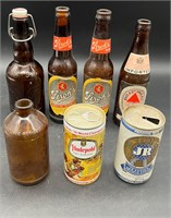 VTG BEER BOTTLES & CANS- 1976 CINCY REDS NAT CHAMP