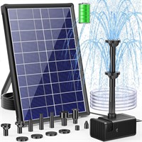 NEW / POPOSOAP Solar Fountain with Battery Backup