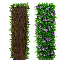 Doefo Expandable Artificial Garden Fence | Faux Iv