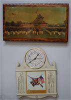 Two American Patriotic Wall Clocks