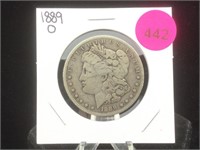 1889-O Morgan Silver Dollar in Flip