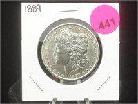 1889 Morgan Silver Dollar in Flip