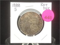 1888-S Morgan Silver Dollar in Flip
