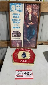 REBEL WITHOUT A CAUSE MOVIE POSTER -MOLSON ALE