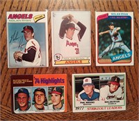 Vintage Nolan Ryan Baseball Card Lot