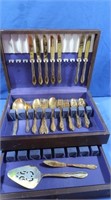 44 pcs Continental Gold Plated Flatware