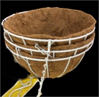 (3) White Hanging Planter Wire Baskets