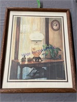 FRAMED PICTURE(LAMP), 17.5 X 21"
