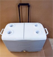 Heavy Duty Rubbermaid Ice Chest with Wheels &