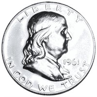 1961 Franklin Half Dollar GEM PROOF