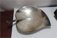 A Silverplated Leaf Dish