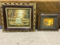 Lot of 2 Framed Pieces Including Signed