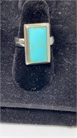 Turquoise sterling ring stamped 925 size 8