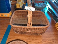 Small old wicker basket