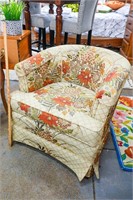 Floral Fabric Occasional Chair