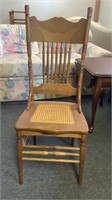 Cane bottom dining chair