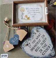 Precious Moments, Stone & Wood Wall Plaques