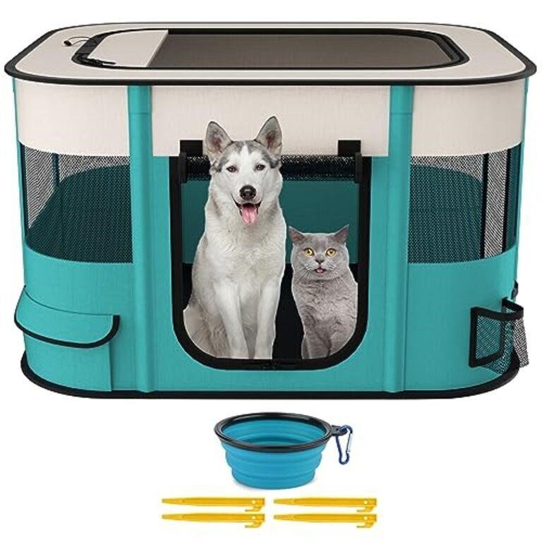 NOCOEX Foldable Pet Playpen,Portable Dog Cat