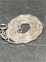 18in Thin Sterling Silver 925 Necklace