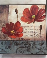 Red Poppy Wall Art 24x24”