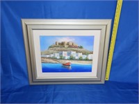 Beach Scene Framed Water Color