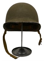 WWII Named Capt Fixed Bale M1 Helmet
