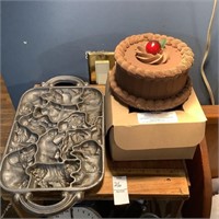 Animal puzzle cast iron mold and fake birthday