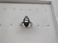 Sterling Silver Ring w/Metallic Stone Size 8