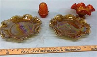 2 - Carnival Glass Dishes &