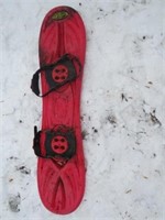 Red snow board