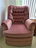 Les Brown Chair Swivel Base - Mauve