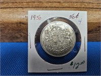 1950 50 CENT COIN SILVER