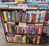 Wood Bookshelf with Books