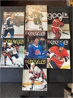 7 Vintage Goal hockey magazines
