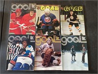 6 Vintage Goal hockey magazines