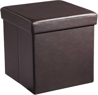SONGMICS 15" x 15" x 15" Storage Ottoman Cube