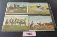 Six early 1900 Rodeo Western Cowboy postcards