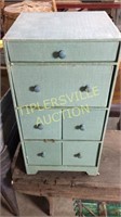 Vintage cardboard sewing cabinet 24”h