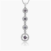 14K WHITE GOLD 1.41CT DIAMOND PENDANT