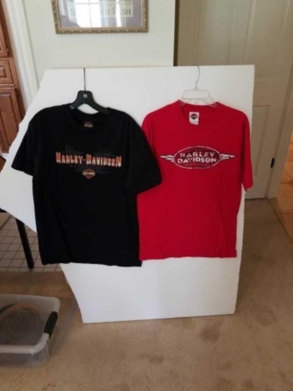 2 Harley Davidson Tshirt size large