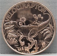 Copper .999 Fine Velociraptor One AVDP Ounce