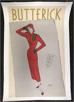 Buttericks Dress Pattern Advertising Poster