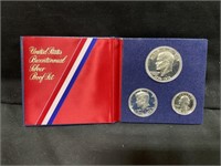1976 Bicentennial 3 Coin Silver Proof Set