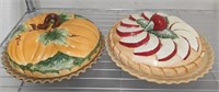 2 PC COVERED PIE CERAMICS