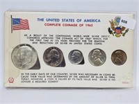 USA Complete Coinage of 1965