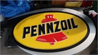 New Pennzoil Light-up Sign w/Cord-9'x56"