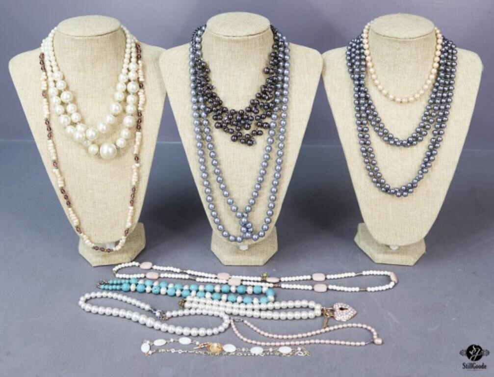 Beaded Necklaces / 12 pc